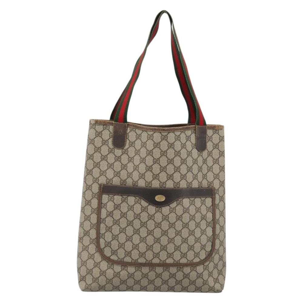 Gucci GG Supreme Web Tote Beige